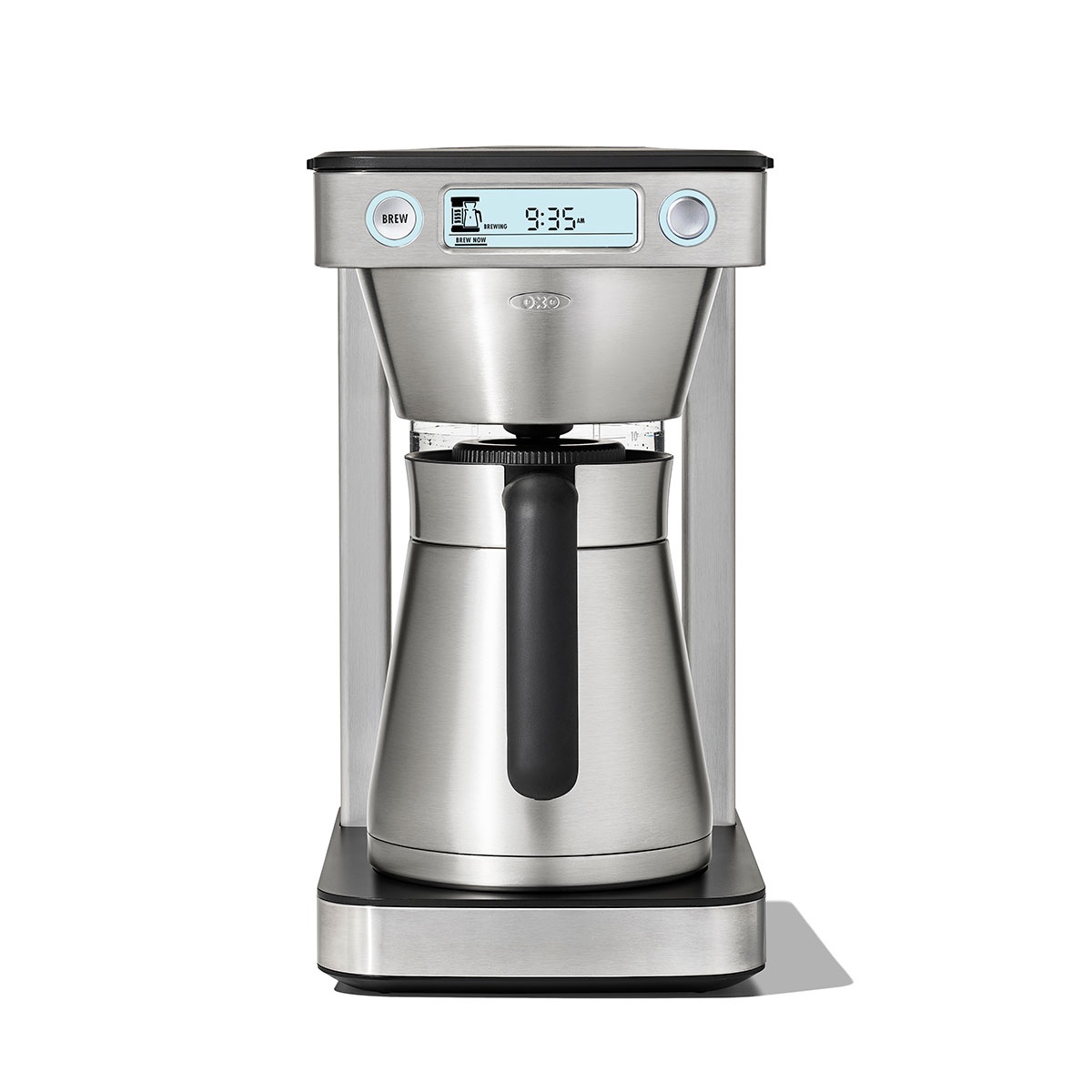 OXO Brew 12‑Cup Coffee Maker with Podless Single‑Serve and Thermal Stainless Steel Carafe