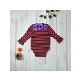thumbnail image 5 of Sedceaty Baby Romper, Halloween Stripe Cartoon Patterns Lapel Long Sleeve Bodysuit for Girls Boys, 0-3 Years, 5 of 9