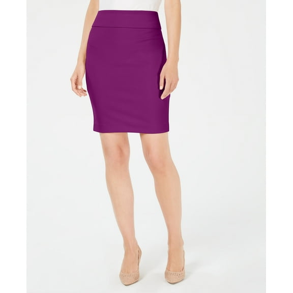 Alfani Petite Crepe Pencil Skirt Alf Fuchsia PXL