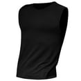 thumbnail image 3 of Hessimy Mens Graphic Tees Breathable Sleeveless T Shirt Tops Slim Fashion Summer Round Neck Short Sleeve Polo Shirts for Men(Black,3XL), 3 of 5