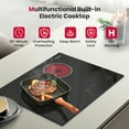 thumbnail image 4 of 21 in.  Built-In Radiant Electric Cooktop with 16-Power Levels and 2-Elements, Black, ETL Certified, 4 of 6