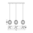 thumbnail image 5 of AFX  Lock 3 Light Linear Pendant - Medium Base 120V Satin Nickel, 5 of 5