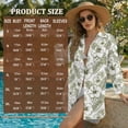 thumbnail image 5 of Renewold Swimsuit Coverup for Women Beach Cover Up Hawaii Button Down Shirt Long Sleeve Lightweight Resort Wear for Beach Vacation Seaside Beachwear, Minimal Tropical Hibiscus Leaf Print Green, XL, 5 of 7