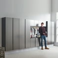 thumbnail image 6 of Newboti Furniture Nova Series Wood Utility Storage Garage Cabinet in Metallic Gray / Nova Series Wall Mounted Wood Utility Storage Garage Cabinet in Metallic Gray (32 in W x 72 in H x 20 in D) 17527, 6 of 15