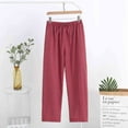 thumbnail image 2 of TMOYZQ Women's Plaid Pajama Pants Soft Cotton Lounge Pants Drawstring Comfy Loose Stretchy Sleep PJ Bottoms Sleepwear with Pockets, 2 of 3