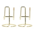 thumbnail image 1 of OULII 2Pcs Durable Golden Iron Tablet Holder Creative Phone Rack for Home Office Display and Storage, 1 of 8