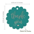 thumbnail image 6 of Inkdotpot 50 Pack Real Rose Gold Foil Paper Tags Thank You Bridal Shower Favor Hang Tags, 6 of 7