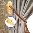 thumbnail image 2 of Par de ganchos de amarre para cortinas estilo cisne (dorado), 2 of 5