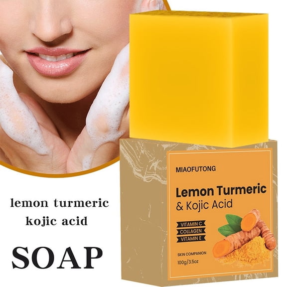 Komiseup Handcrafted Lemon Salicylic Aci D Soap - Natural Exfoliant Brightening Skin Treat Ment