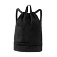 thumbnail image 5 of Milageto Mesh Swim Drawstring Backpacks Basketball Bag for Football Travel Basketball Black, 5 of 8