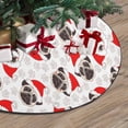 thumbnail image 3 of FMSHPON Pug DogPaw Prints Xmas Christmas Tree Skirt Stand Mat for Holiday Party Decoration Indoor Outdoor 36 inches, 3 of 3