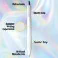 thumbnail image 5 of Pilot G2 Edge White Premium Gel Pens, Retractable, Fine Point, 0.7mm, Assorted Metallic Colors, 5 Count, 5 of 7