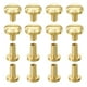 thumbnail image 1 of Uxcell 8Pack Tornillo Chicago de latón, remaches de cuero cóncavos de 10mm, tornillo de unión para artesanía en cuero, 1 of 6