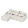 thumbnail image 5 of MAYEERTY 103' Convertible L-shaped Modular Sectional Sofa with Removable Back Cushions and 3 Pillows,Beige, 5 of 16