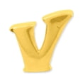 thumbnail image 2 of 925 Sterling Silver Gold-plated Reflections Letter V Bead; for Adults and Teens; for Women and Men, 2 of 3