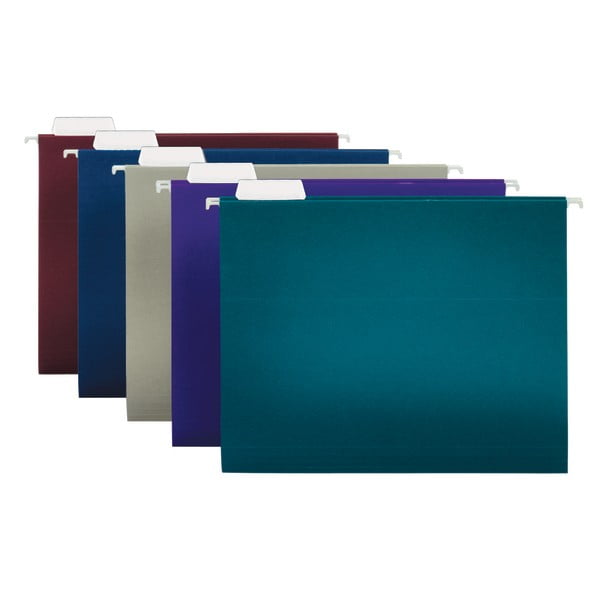 Office Depot 2Tone Hanging File Folders, 1/5 Cut, 8 1/2in. x 11in