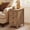 Warm Brown, variant on VASAGLE Liry Collection-Farmhouse Side End Table with 3 Drawers, Slim Nightstand with Storage, Narrow Bedside Table,Warm Brown