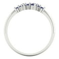 thumbnail image 5 of 0.17 ctw Wedding Band for Women - 14K White Gold Simulated Tanzanite Stackable Eternity Ring, 5 of 6