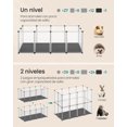 thumbnail image 3 of Parque para Mascotas con Suelo y Alfombra Impermeables y Extraíbles, Valla para Animales Pequeños, 125 x 63 x 42 cm, Blanco, 3 of 6