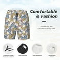 thumbnail image 5 of Lsque Mens Swim Trunks Cute Rabbit Pattern - Bathing Suit Compression Liner - Beach Swim Shorts Swimwear - (S-3XL) - Stretch Quick Dry -Large, 5 of 9