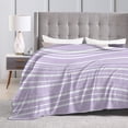 thumbnail image 6 of YFYANG Anti-Pilling Ultra-Soft Micro Fleece Cover Blanket for Bed Sofa, Purple Line Texture Throw Blanket for All Seasons, 40"x30", 6 of 9
