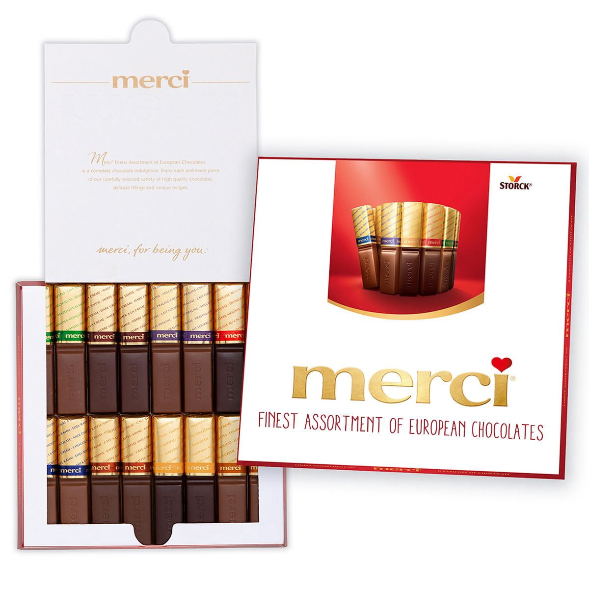 Merci Finest Assortment of European Chocolates, Candy Gift Box