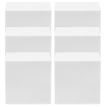 DEEPCRAFF White Blocks for School Activities Foam 6Pcs 2.0x2.0x2.0in