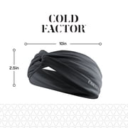 Cold Factor Twist Knot Cooling Headband, One Size, Black, Gray and White, 3 Pack