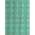 thumbnail image 1 of Ahgly Company Indoor Rectangle Abstract Turquoise Blue Modern Area Rugs, 2' x 4', 1 of 4