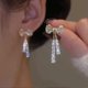 thumbnail image 1 of Pendientes colgantes de diamantes con lazo Pendientes con lazo de diamantes de imitación Pendientes colgantes de cristal para regalos festivos de Año Nuevo, 1 of 5