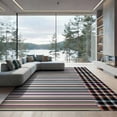 thumbnail image 2 of ODIKA Plaid Striped Boho Banded Lines Bordered Fireplace Frame Farmhouse Foldable Easy Care for King Size Bedroom, Master Suite, Under Bed, 2 of 7