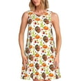 thumbnail image 1 of Xecao Dinde de l'Action de Grâce pour Robes d'Été pour Femmes Robes Décontractées de Plage Robes de Plage Sans Manches T-Shirt Robe Évasée avec Poches, 1 of 7