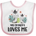 thumbnail image 3 of Inktastic Zebra My Grandpa Loves Me Boys or Girls Baby Bib, 3 of 4