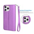 thumbnail image 6 of iPhone 13 Pro Case, iPhone 13 Pro Wallet Case, iPhone 13 Pro PU Leather Case, Njjex [Kickstand] Luxury PU Leather Wallet Case Flip Folio Cover [Card Slots] [Wrist Strap] -Purple, 6 of 8