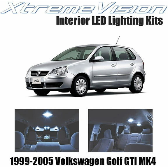 XtremeVision Interior LED for Volkswagen Golf GTI MK4 1999-2005 9 Pieces Cool White Interior LED Kit   Installation Tool
