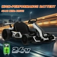 thumbnail image 5 of Kerry Yoo K61 Go Kart, 24V Kids Electric Drift Kart,  Ride on Toys for Kids Teen 6+ , 3-position Adjustable Seat, 300W Motors, EVA Tires, 8.5 MPH-White, 5 of 8