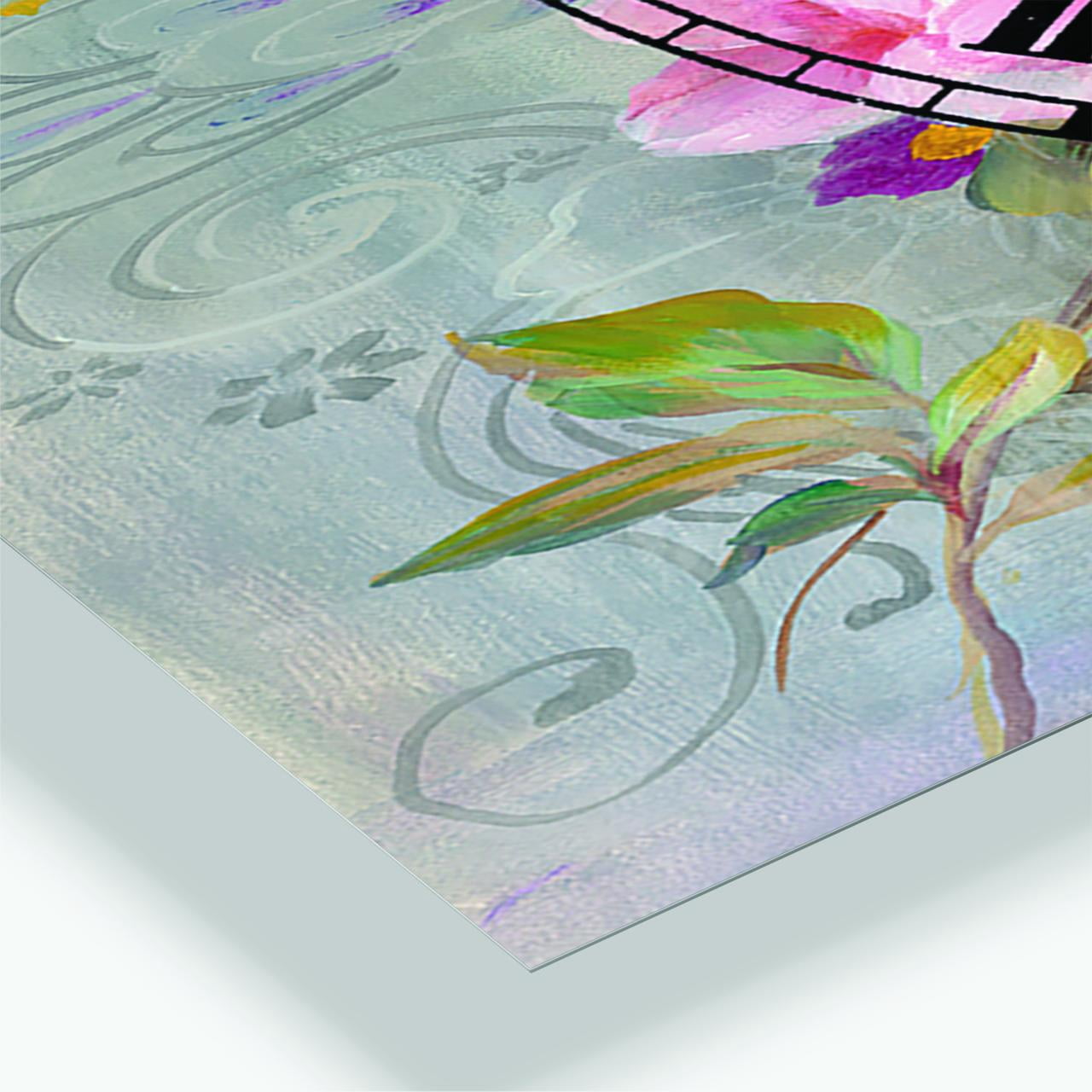 Designart 'Peonies and Paisley' Lodge wall clock