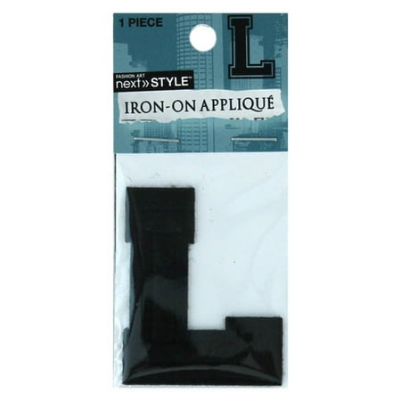 Single Embroidery Letter L Black