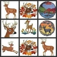 thumbnail image 3 of Animal Kingdom [Deer in Autumn Leaves] Embroidered Iron on/Sew patch [6" X 5.8"], 3 of 3
