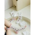 thumbnail image 2 of CoCozhu Women's 3 Pairs Cable Knit Casual Crew Socks Stretchy Solid Simple Socks, 2 of 5