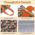 thumbnail image 4 of Pioneer Flower Floral Print Pattern Insulated Lunch Bag for Women & Adults,Large Portable Soft Cooler Lunch Bag,Thermal Food Storage Tote with Pearl Cotton,8.66L,8.75x5.75x9.5 Inch, 4 of 6