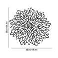 thumbnail image 3 of hulanddfd Hibiscuss Flower Shaped Placemat - 15"x15" Black Round Hollow Placemats Heat Insulation Dinner Mats Dining Kitchen Table Mats Decorations for Wedding Holiday Party and Home Office, 3 of 6