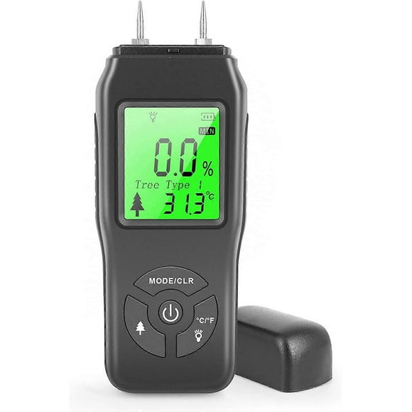 Wood Moisture Meter,Handheld Digital Moisture Detector, Backlit LCD Display,Water Leak Detector