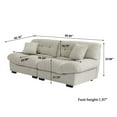 thumbnail image 2 of Sdorens 89" Modern Cloud Sofa,Velvet Couch,3-Seat Sofa for Living Room,Apartment and Small Space,Beige, 2 of 17