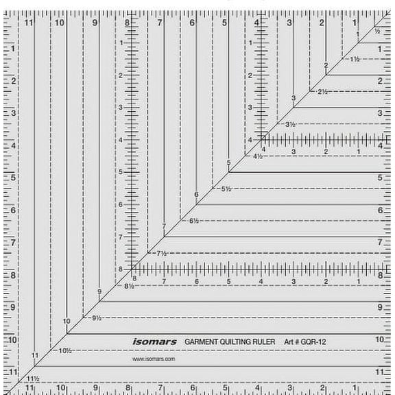 FineArt Garment Quilting Ruler 12"