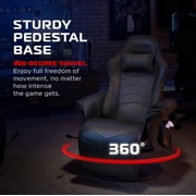 RESPAWN 900 Console Gaming Recliner with Footrest and Lumbar Support - Comfortable Ergonomic Gaming Chair with Headrest, No Wheels, Reclining, Heavy Duty, Racing Style Video Game Chairs - Black