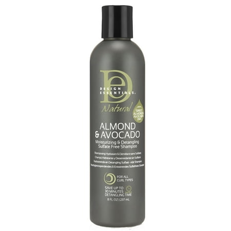 Design Essentials Natural Almond & Avocado Moisturizing & Detangling Sulfate-Free Shampoo, 8 Oz