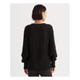 thumbnail image 2 of RALPH LAUREN Womens Black Ribbed Cable Knit Dolman Sleeve Crew Neck Sweater XL, 2 of 4