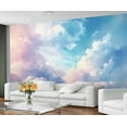 thumbnail image 3 of Pastel Sea Of Clouds Mural 3D - Fantasy Sky Wall Paintings, Blue Sky 3D Wall Mural For Living Room Bedroom, Natural Scenery Murals 110"W x 79"H (Not Peel and Stick), 3 of 6
