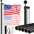 thumbnail image 1 of Kit de mástiles de bandera VEVOR de aleación de aluminio de 20 pies con bandera estadounidense de 3 x 5 pulgadas, 1 of 9